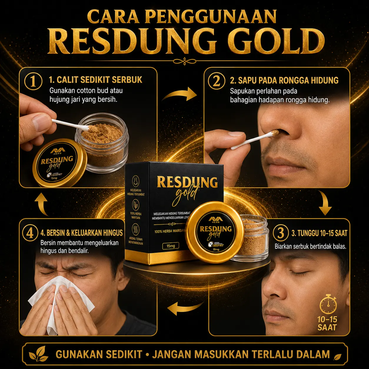 Cara penggunaan Resdung Gold